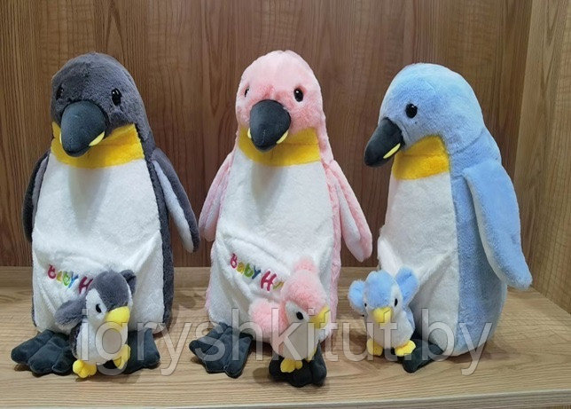 Мягкая игрушка "Пингвин-мама и малыш", 40-45 см - фото 4 - id-p208965850