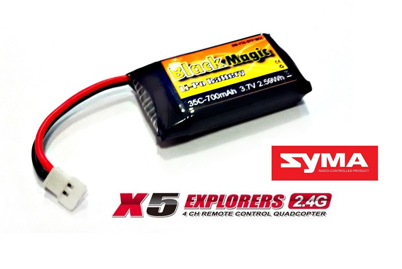 LiPo 3,7В(1S) 700mAh 35C Soft Case JST-Molex plug (for Syma X5, X5C, X5SC, X5SW)