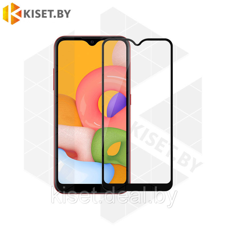 Защитное стекло KST FG для Samsung Galaxy M01 черное - фото 1 - id-p208952566
