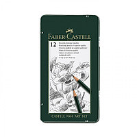 Карандаши "Faber-Castell" в металлической коробке, 8B-2H, 12шт.