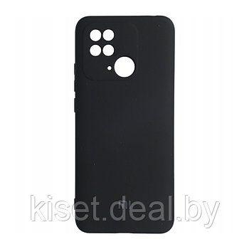 Soft-touch бампер KST Silicone Cover для Xiaomi Redmi 10C черный с закрытым низом