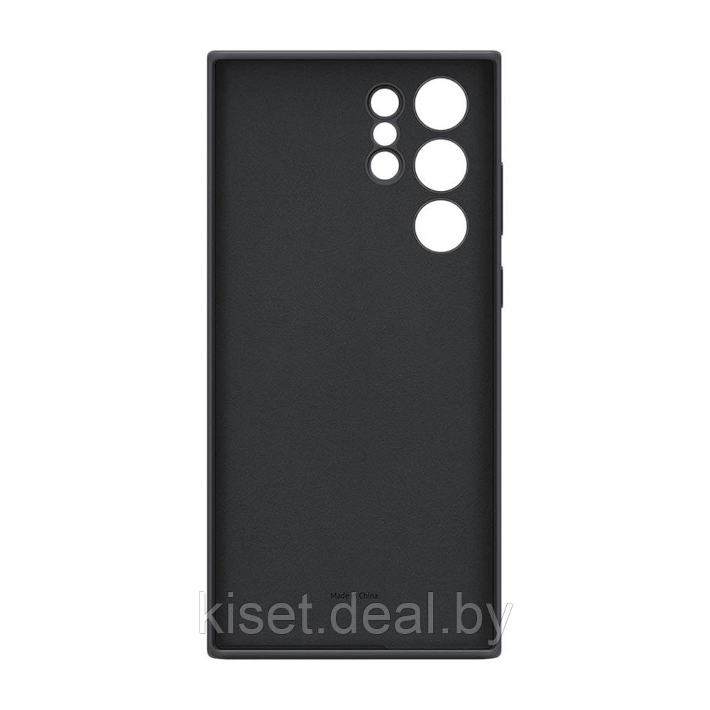 Soft-touch бампер Silicone Cover для Samsung Galaxy S22 Ultra черный с закрытым низом - фото 2 - id-p208952617