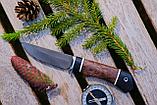 Охотничий нож "Колибри", стальХ12МФ, рукоять черный граб стабилизированная карельская береза (коричневая)., фото 5