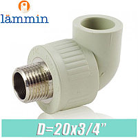 Угол с наружной резьбой d20x3/4" Lammin