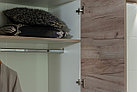 Распашной шкаф Джулия 4дв (4 зерк) с порталом Крафт серый/белый глянец, фото 3