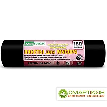 Мешки для мусора MirPack ПВД EXTRA black 180 л 50 мкм 10 шт