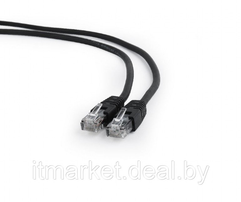 Патч-корд Cablexpert PP6U-0.5M/BK Cat6 8P8C 0.5m Black (Неэкранированный) - фото 1 - id-p160641736