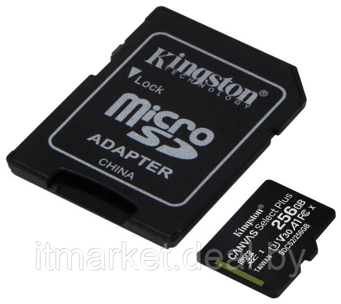 Карта памяти 256GB Kingston Canvas Select Plus microSDXC 256Gb (SDCS2/256GB) - фото 2 - id-p160642311