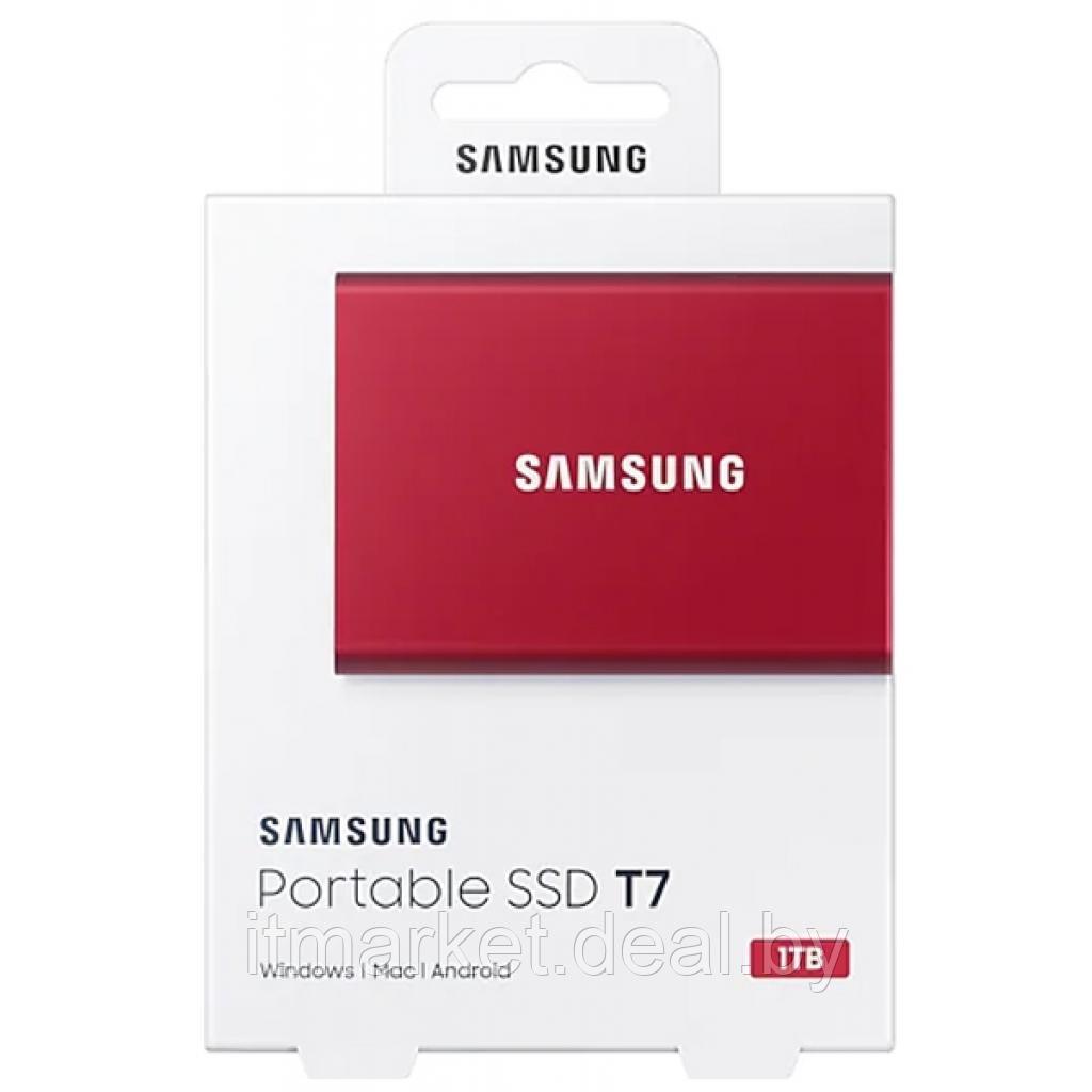 Внешний жесткий диск SSD 1Tb Samsung T7 MU-PC1T0R Red - фото 6 - id-p160774008