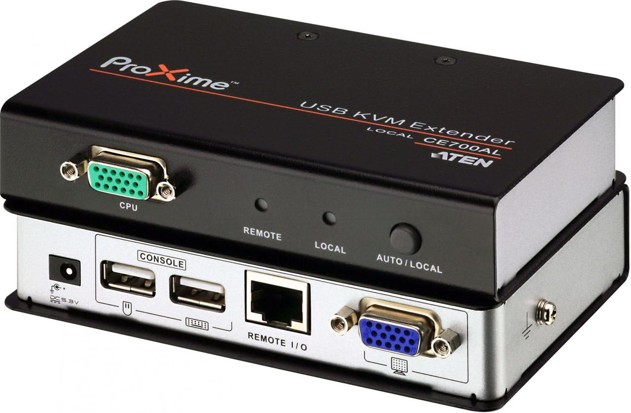 Удлинитель консоли USB (клав.+мышь+мон.) на 150м ATEN. DUAL CONSOLE USB KVM EXTENDER W/1.8M - фото 1 - id-p208971704