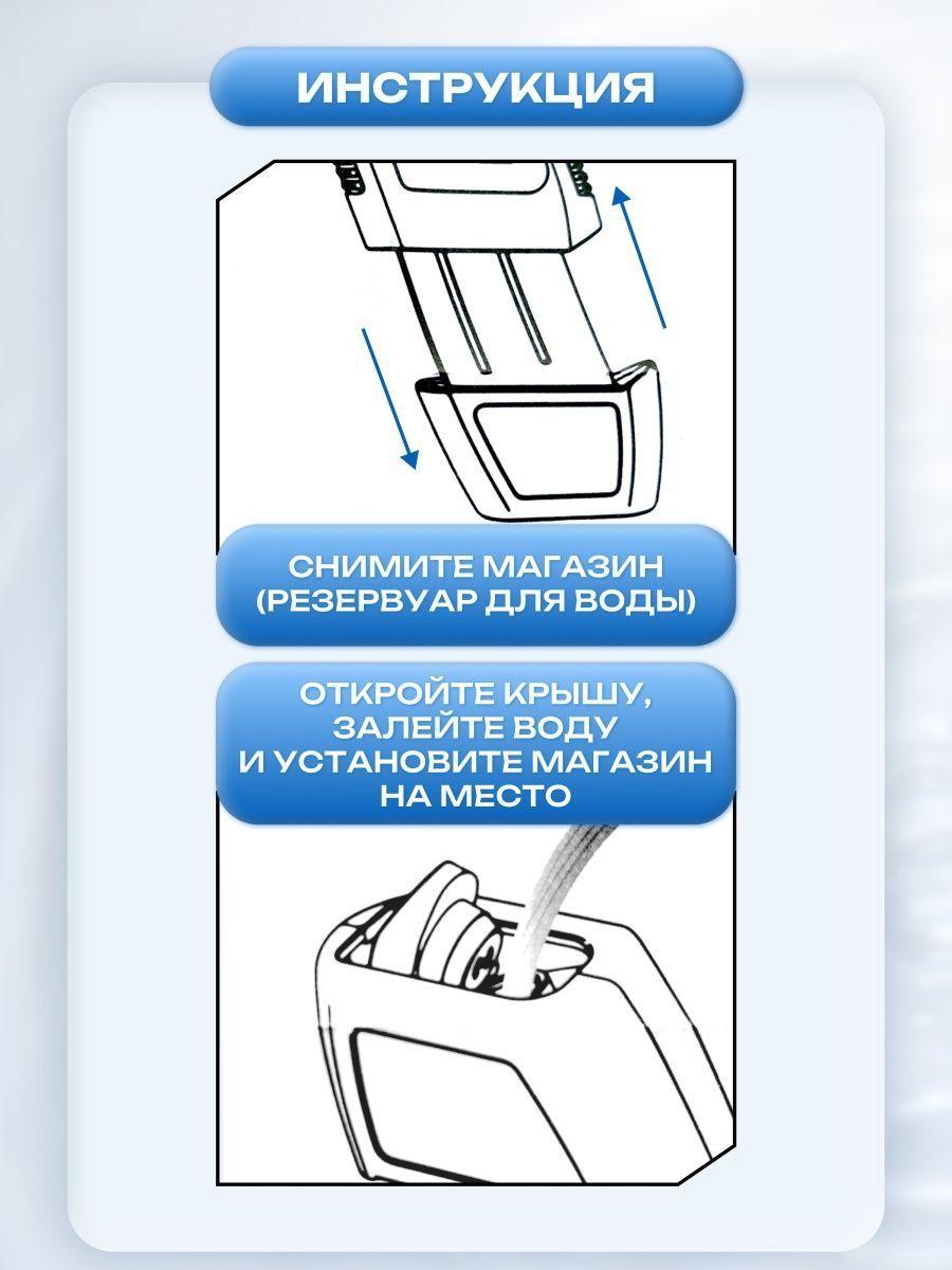 Игрушечный водяной пистолет электрический с аккумулятором Glock (водный пистолет Глок) - фото 8 - id-p208971934