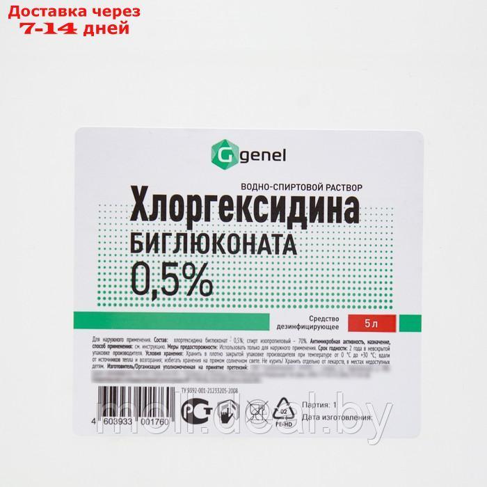 Хлоргексидина биглюконата водно-спиртовой дезенфицирующий раствор 0,5%, 5 л - фото 2 - id-p208951060