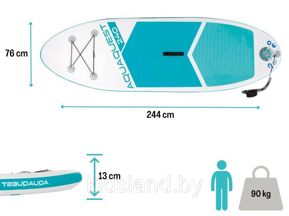 Сапборд SUP-доска Intex "Aqua Quest 240" 244x76x13см - фото 6 - id-p208971967