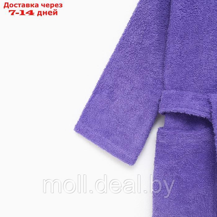Халат махровый детский, размер 32, цвет фиолетовый, 320 г/м2 хлопок 100% с AIRO - фото 3 - id-p208951729