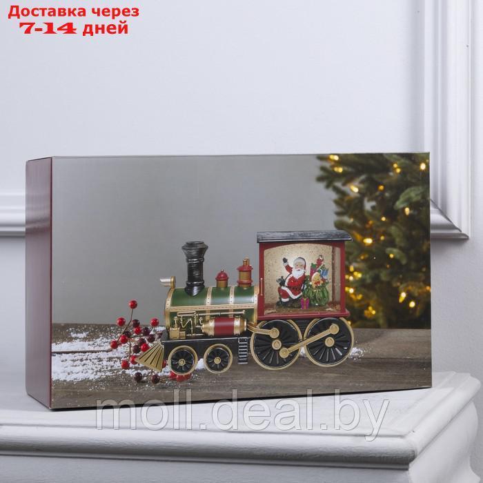 Фигура светодиодная паровоз "Дед Мороз с подарками", 30x18x10 см, USB, музыка, Т/БЕЛЫЙ - фото 6 - id-p208948999
