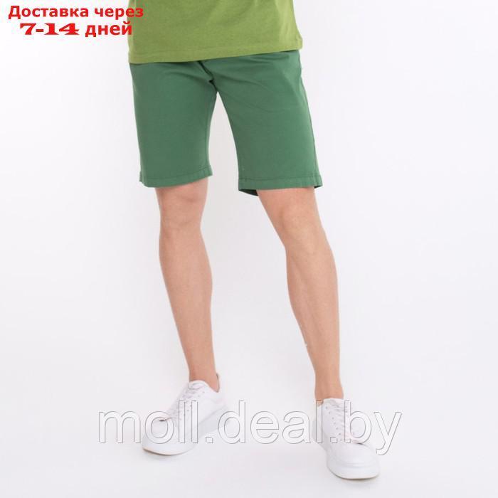 Шорты мужские, цвет тёмно-зелёный, размер 48-50 (33) - фото 1 - id-p208952068