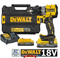 Аккумуляторная дрель-шуруповерт DeWALT DCD800E2T (2 акк 1.7Aч, POWERSTACK 18В, 90 Нм, бесщет.)