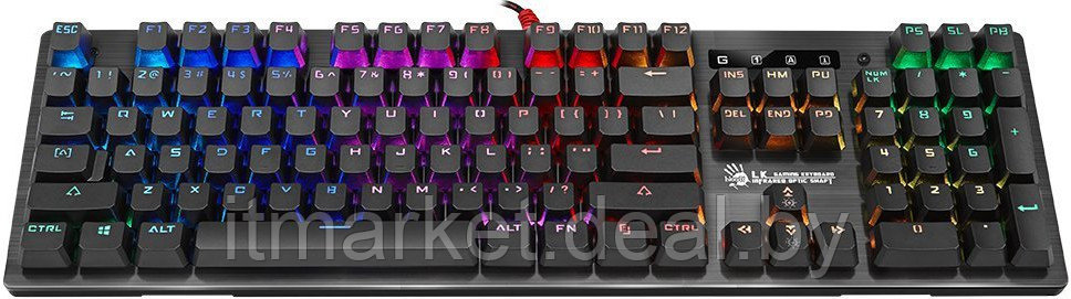 Клавиатура A4Tech Bloody B820R Strike Red Black - фото 2 - id-p208973778