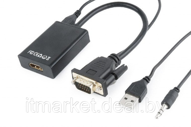 Переходник Cablexpert A-VGA-HDMI-01 (VGA to HDMI +3.5audio) - фото 1 - id-p208973792