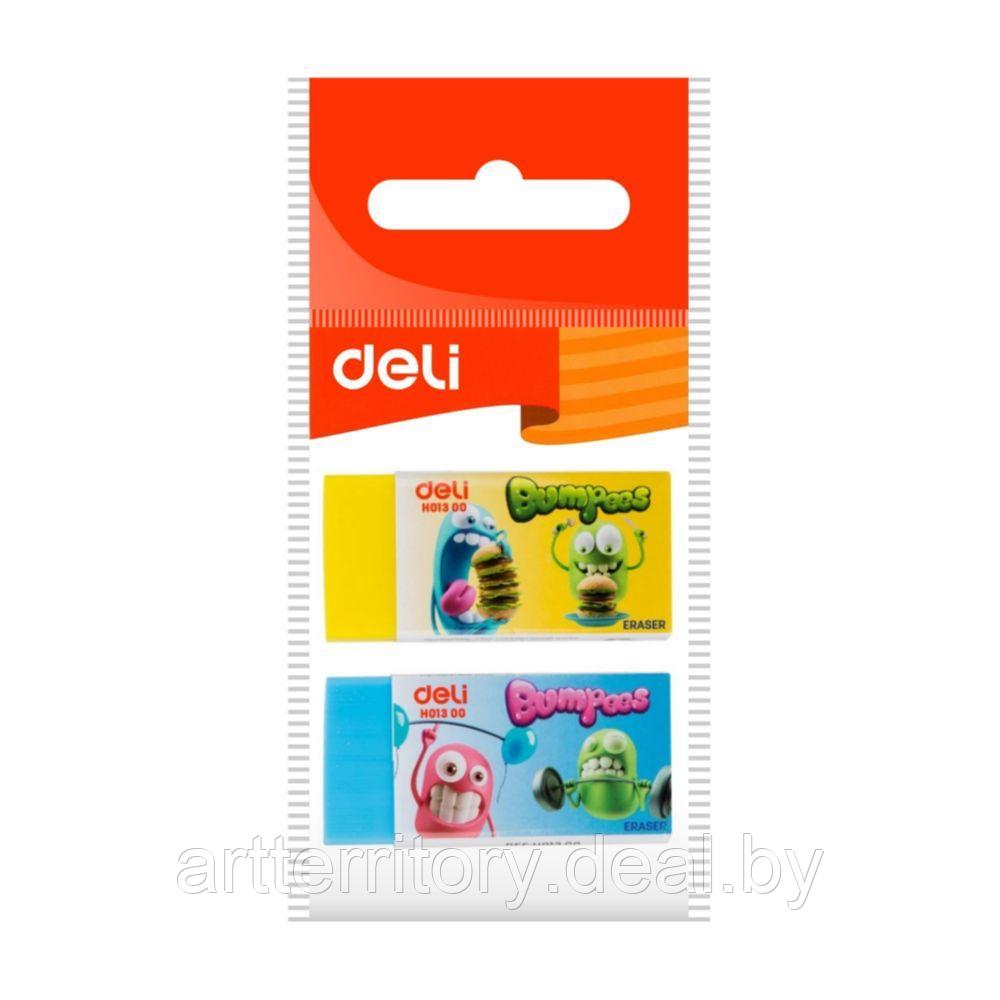 Набор ластиков DELI H01200/2set "BUMPEES" (2 штуки в европодвесе) - фото 1 - id-p208975518