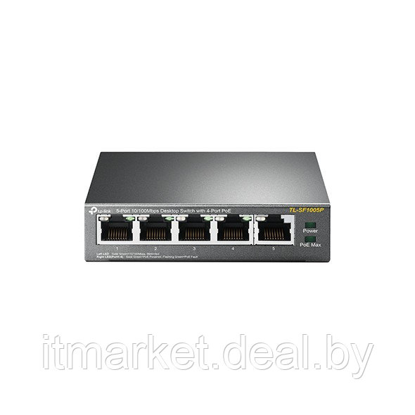 Коммутатор TP-Link TL-SF1005P (5x 10/100Mbit/s, 4xPoE) - фото 1 - id-p208973814