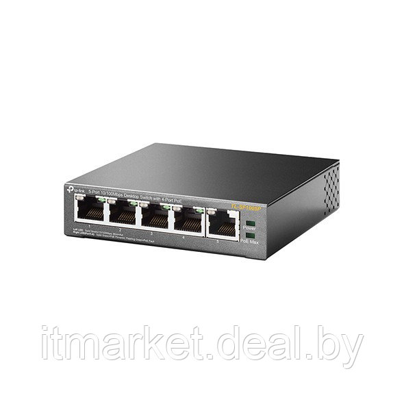 Коммутатор TP-Link TL-SF1005P (5x 10/100Mbit/s, 4xPoE) - фото 3 - id-p208973814