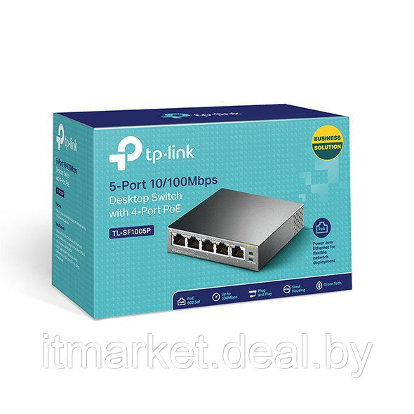 Коммутатор TP-Link TL-SF1005P (5x 10/100Mbit/s, 4xPoE) - фото 5 - id-p208973814