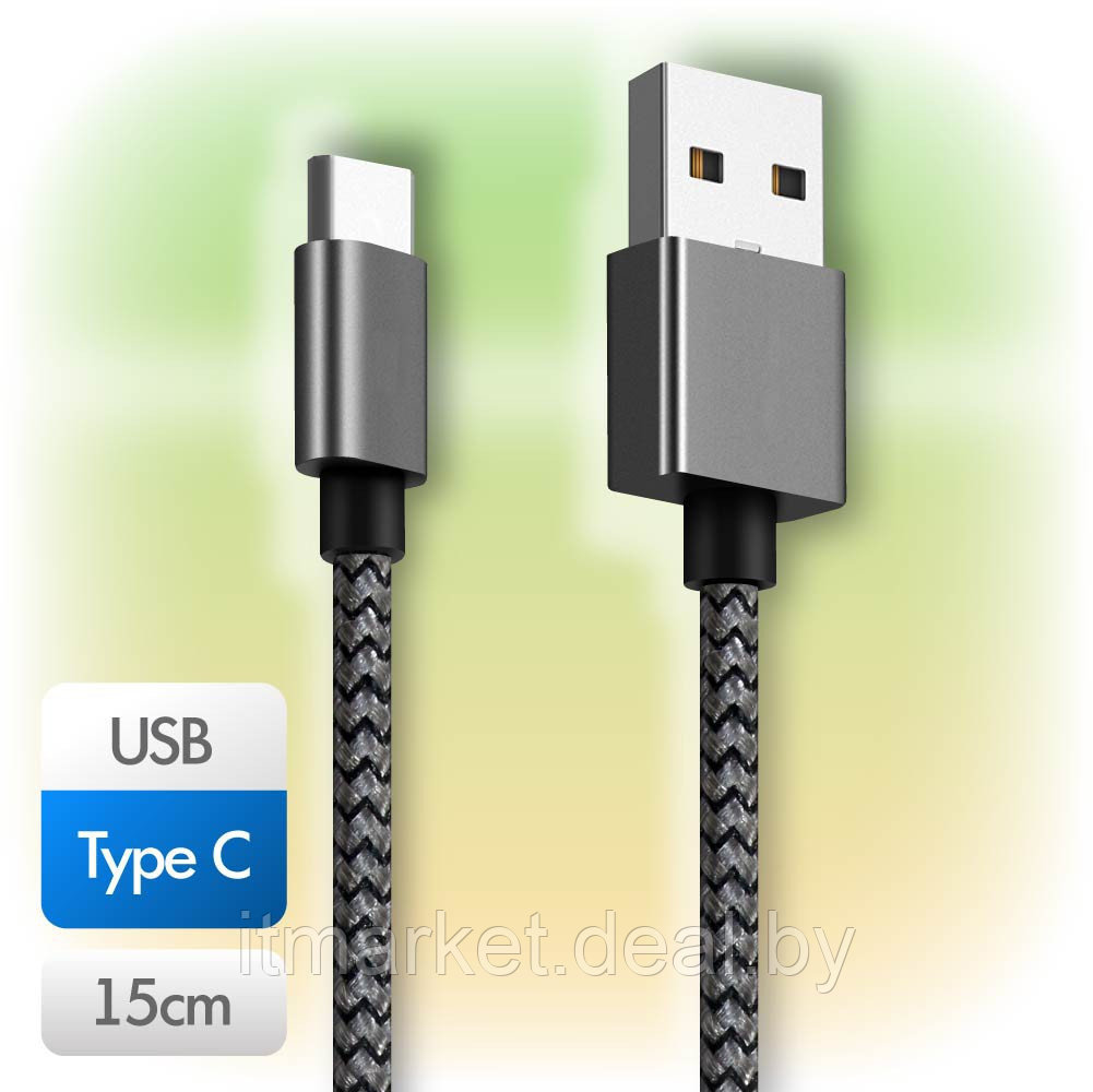 Кабель GINZZU GC-152B Black (USB -> USB Type-C) - фото 1 - id-p208973816