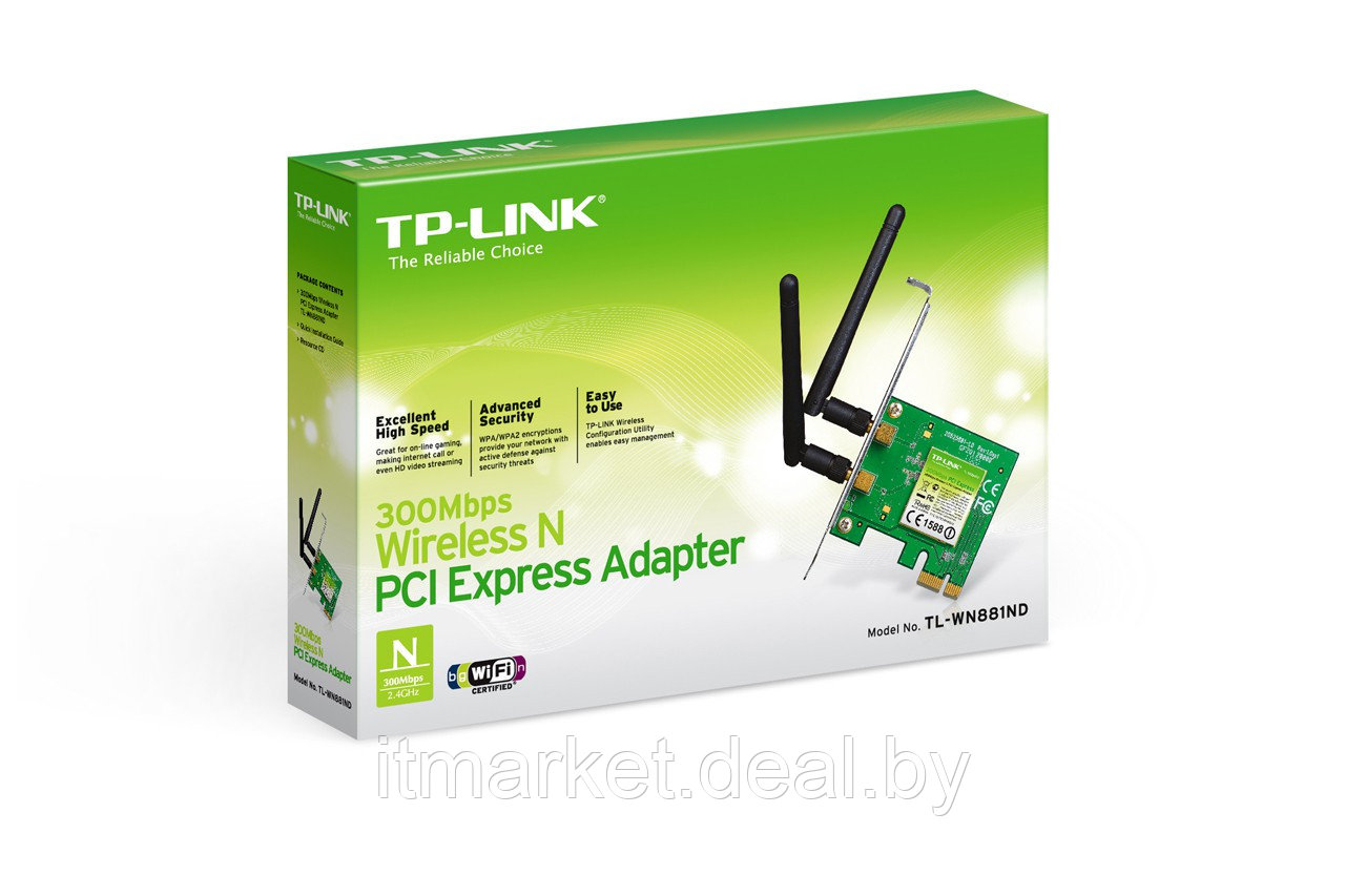 Сетевой адаптер Wi-Fi TP-Link TL-WN881ND - фото 2 - id-p208972815