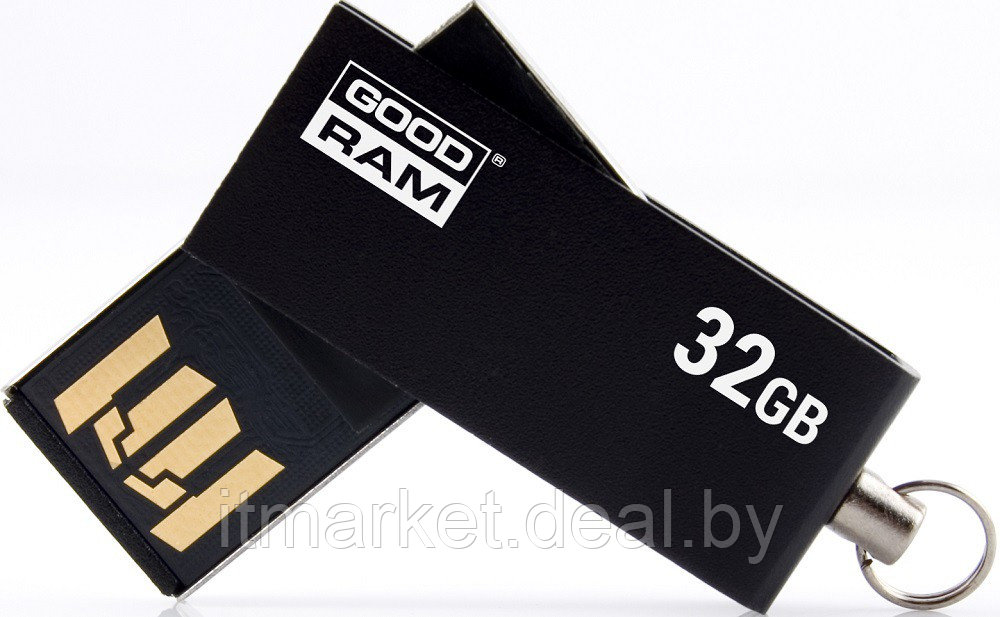 USB flash disk 32Gb Goodram UCU2 32Gb (UCU2-0320K0R11) Black (раскладной корпус, металл, USB 2.0) - фото 3 - id-p208973828