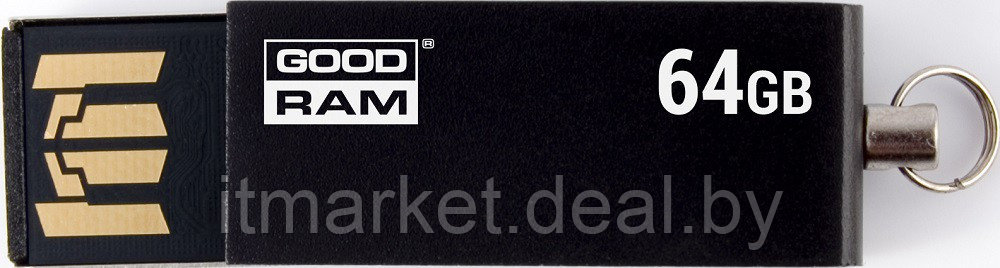 USB flash disk 64Gb Goodram UCU2 64Gb (UCU2-0640K0R11) Black (раскладной корпус, металл, USB 2.0) - фото 2 - id-p208973829