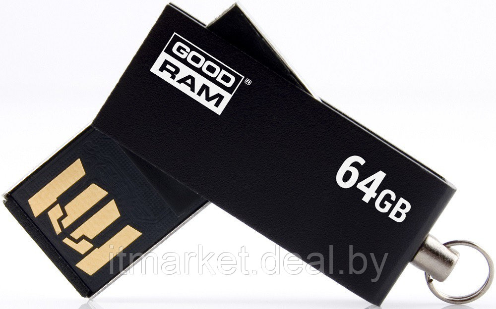 USB flash disk 64Gb Goodram UCU2 64Gb (UCU2-0640K0R11) Black (раскладной корпус, металл, USB 2.0) - фото 3 - id-p208973829