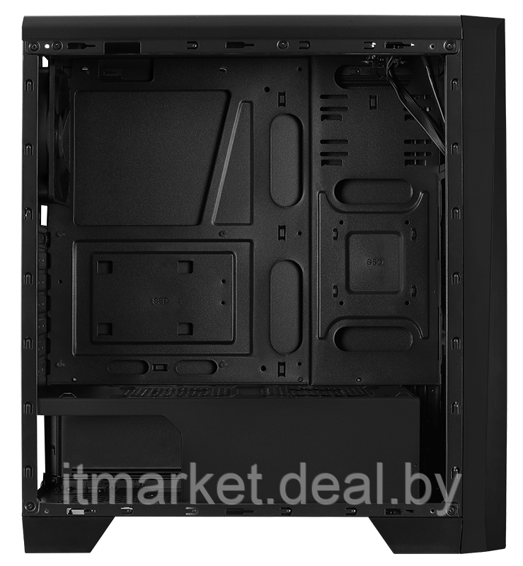 Корпус Aerocool Cylon Black RGB (Miditower, ATX, USB3, Fan, Window) - фото 5 - id-p208973839