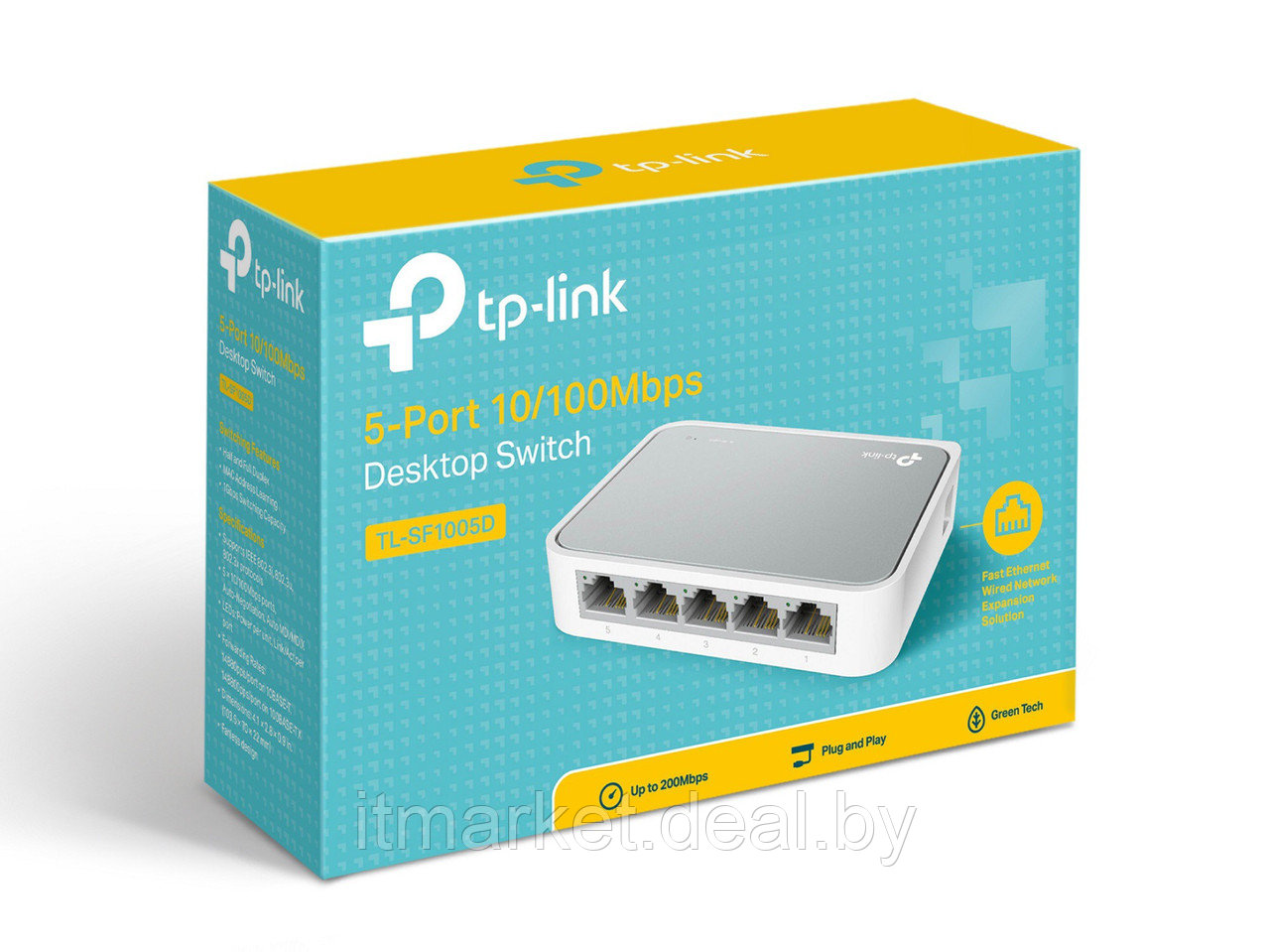 Коммутатор TP-LINK TL-SF1005D (5 портов 100 Мбит/с) - фото 6 - id-p208972867