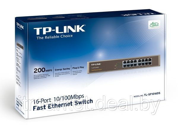 Коммутатор TP-Link TL-SF1016DS (16xLAN 10/100 Мбит/сек, возможность установки в стойку) - фото 3 - id-p208972874