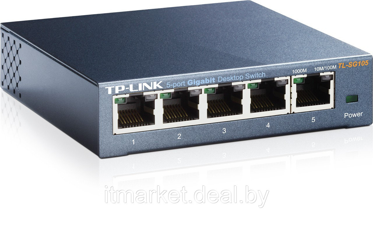 Коммутатор TP-Link TL-SG105 5port 10/100/1000Mbps - фото 1 - id-p208972878