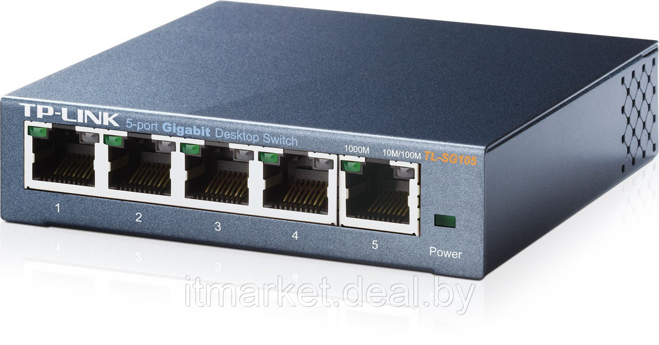 Коммутатор TP-Link TL-SG105 5port 10/100/1000Mbps - фото 2 - id-p208972878