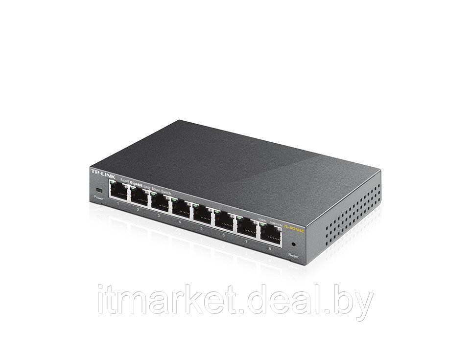 Коммутатор TP-Link TL-SG108E (8xLAN 10/100/1000Mbit/s, Smart) - фото 2 - id-p208972888