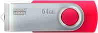 USB flash disk 64Gb GOODRAM UTS3 64Gb (UTS3-0640R0R11) Twister RED (раскладной корпус, пластик, USB 3.0)