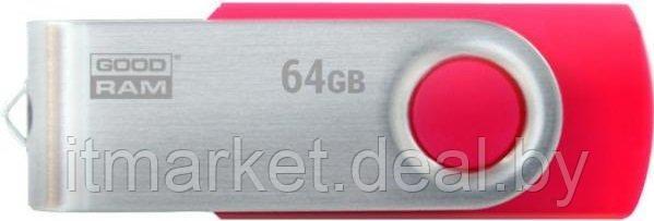 USB flash disk 64Gb GOODRAM UTS3 64Gb (UTS3-0640R0R11) Twister RED (раскладной корпус, пластик, USB 3.0) - фото 1 - id-p208979827