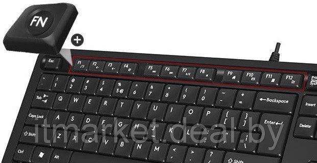 Клавиатура A4Tech Fstyler FK10 Grey USB Multimedia - фото 6 - id-p208979829