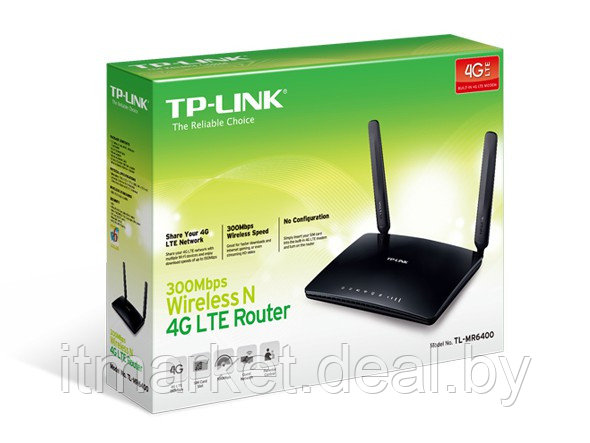 Маршрутизатор TP-Link TL-MR6400 (4G LTE, 150Mbit/s, 4xLAN) - фото 1 - id-p208972904
