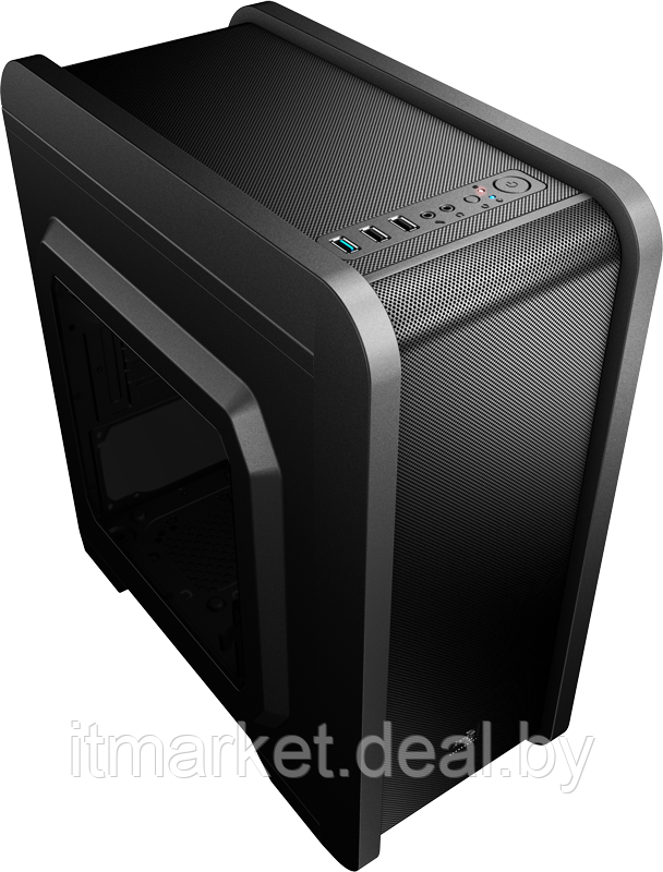 Корпус Aerocool QS-240 Black (Minitower, microATX, USB3, Fan, Window) - фото 1 - id-p208973906