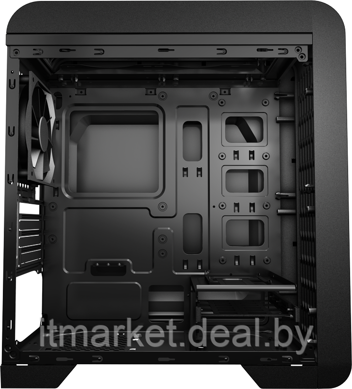 Корпус Aerocool QS-240 Black (Minitower, microATX, USB3, Fan, Window) - фото 4 - id-p208973906