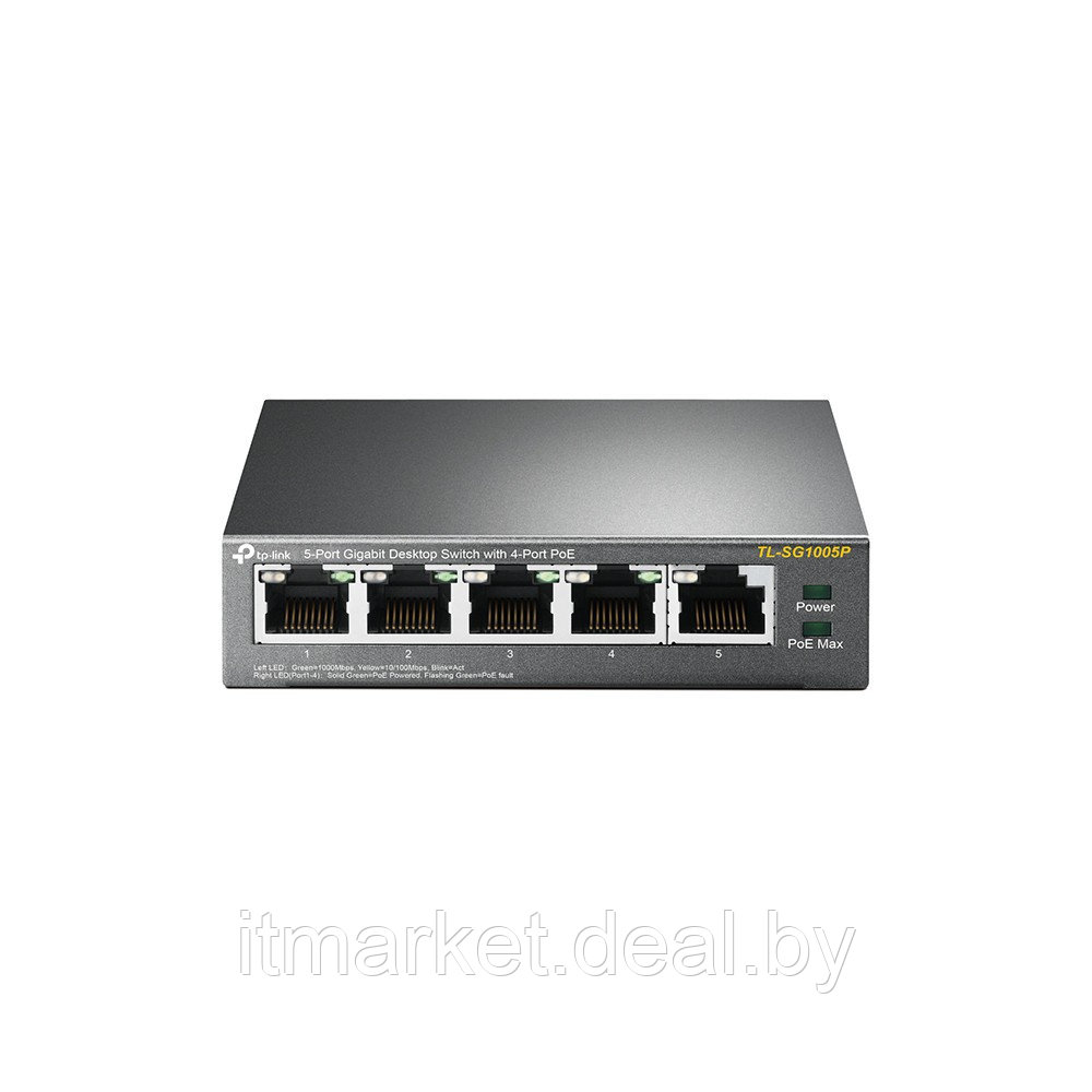 Коммутатор TP-Link TL-SG1005P (5x 1Gbit/s, PoE) - фото 1 - id-p208973908