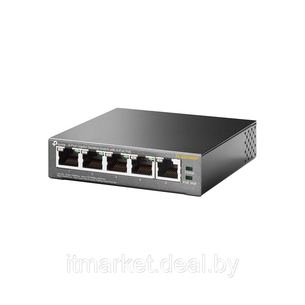 Коммутатор TP-Link TL-SG1005P (5x 1Gbit/s, PoE) - фото 3 - id-p208973908