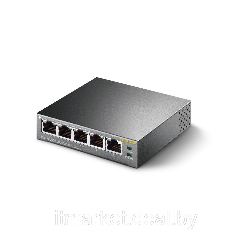 Коммутатор TP-Link TL-SG1005P (5x 1Gbit/s, PoE) - фото 4 - id-p208973908