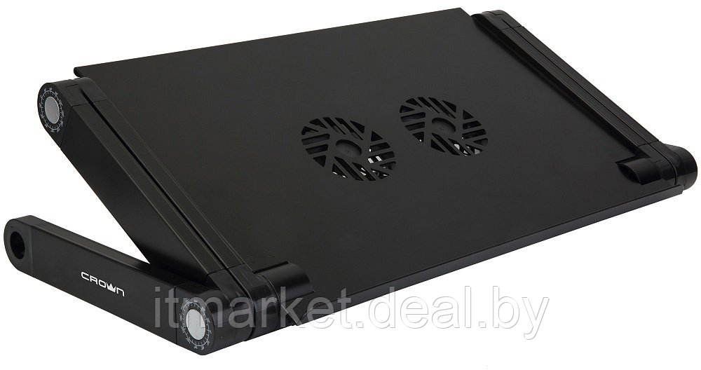 Подставка для ноутбука Crown CMLS-115B Black (Столик для ноутбука, 17 , 2х80мм, питание от USB) - фото 3 - id-p208973910