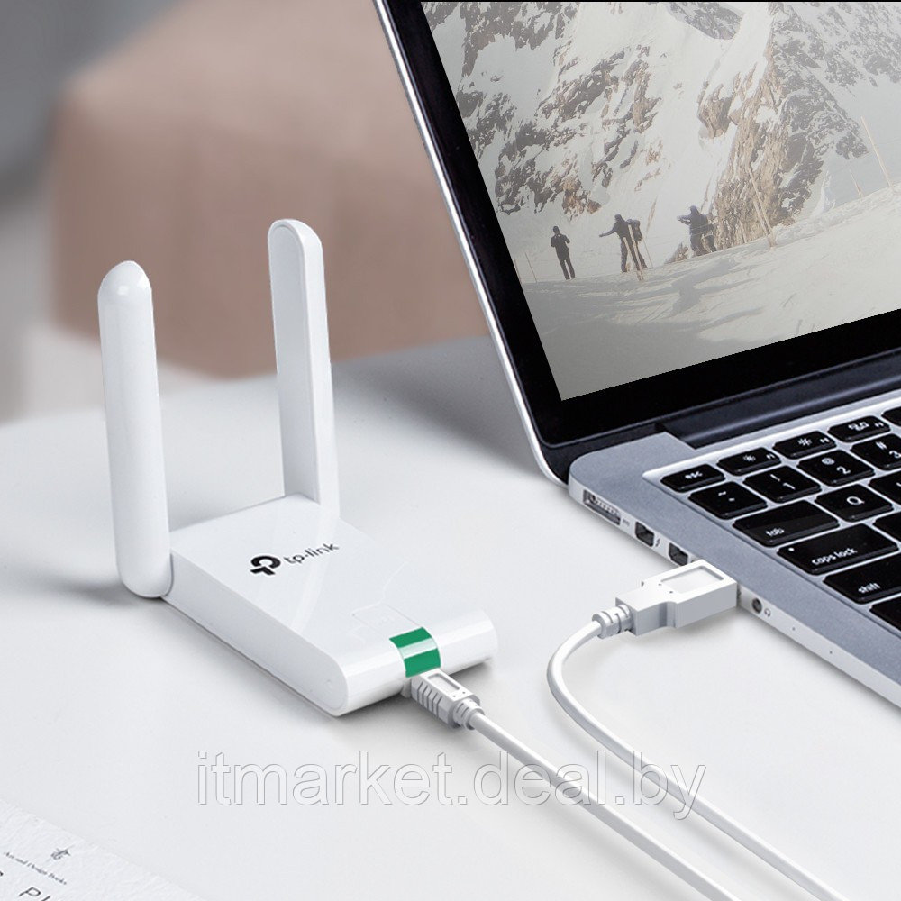 Сетевой адаптер Wi-Fi TP-Link TL-WN822N (300Mbps, 2.4 ГГц, USB2.0) - фото 5 - id-p208973916