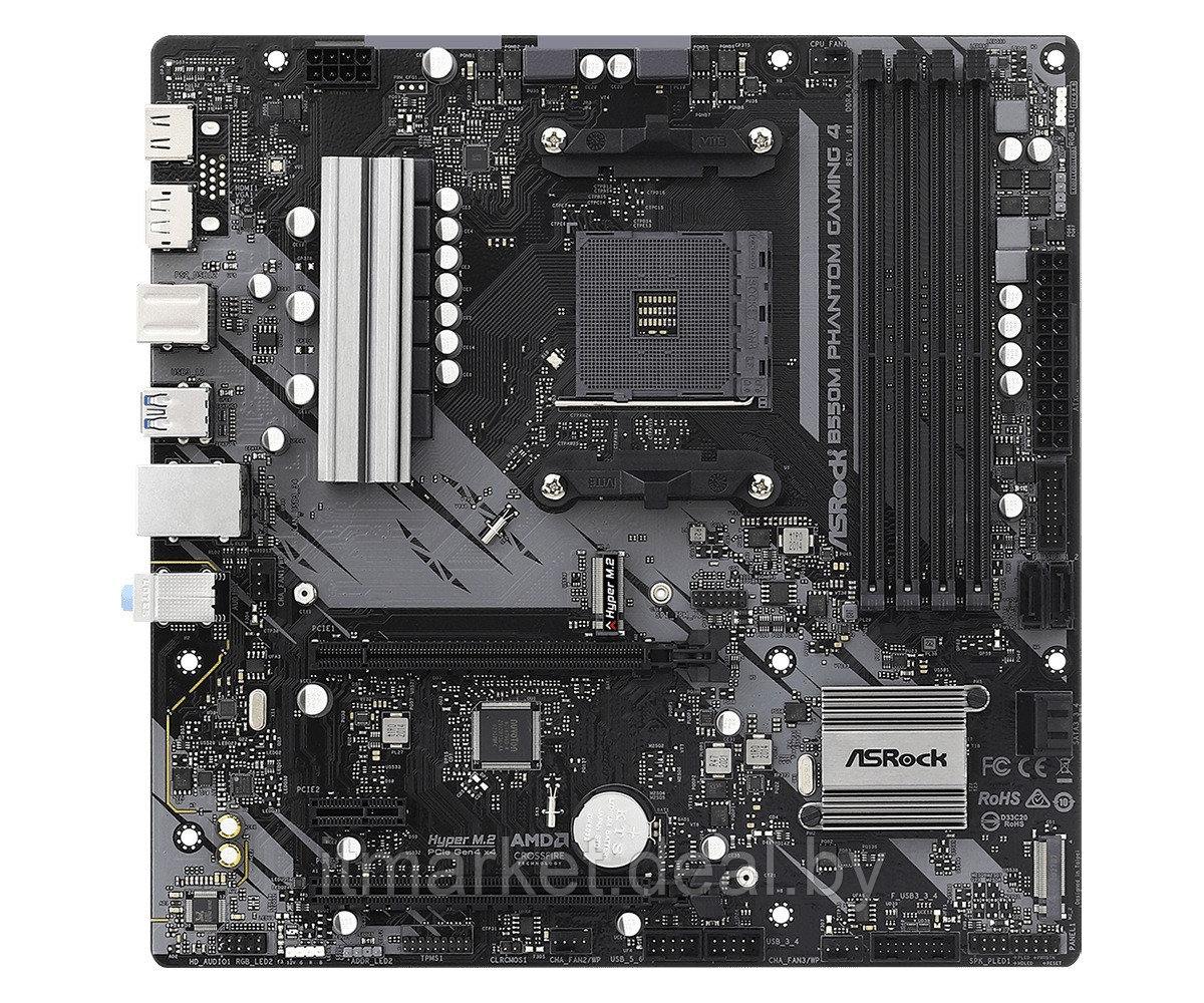 Материнская плата ASRock B550M PHANTOM GAMING 4 - фото 2 - id-p208981791